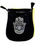 Hand of Compassion Velveteen Black Bag 5"