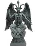 wood finish Baphomet 15"