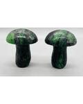 (set of 2) 1 3/4" Mushroom Ruby Zoisite