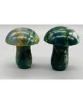 (set of 2) 1 3/4" Mushroom Moss Agate