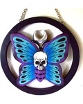 8" Skull on Butterfly