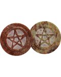Soapstone Pentagram Tile 3"