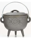 Triple Moon Cast Iron Cauldron 4"