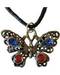 Butterfly Red & Blue amulet