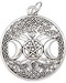 1 1/4" Tree of Life Triple Moon Pentagram amulet
