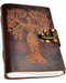 Tree Woman leather blank book w/ latch