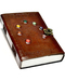 Tree of Life Chakra Stones leather blank book w/ latch