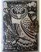 black/ silver Owl leather blank book w/ latch