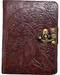 Tree of Life & Wolves leather blank book w/ latch