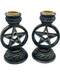 (set of 2) 5 1/2" Pentagram taper holder