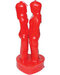 7" Red Face to Face Lover candle