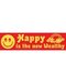 Happy is the New Wealthy bumper sticker