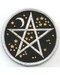 Starry Pentagram iron-on patch 3"