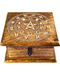 7" x 7" x 3 1/2" Zodiac Moon Phase wood box