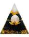 2 1/2" White Moon with Lotus orgonite pyramid