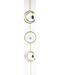 22"x 3" Triple Moon Wreath with Stones wall hanging