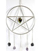 15"x 6" Pentagram with Stones wall hanging