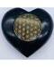 3" Tourmaline, Black Flower of Life heart 3" Tourmaline, Black Flower of Life heart