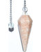 6-sided Peach Moonstone pendulum 6-sided Peach Moonstone pendulum