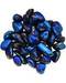 1 lb Deep Blue electroplated tumbled stones