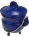 3" Blue cast iron cauldron