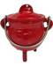 3" Red cast iron cauldron 3" Red cast iron cauldron