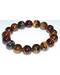 12mm Tiger Eye, Tricolor bracelet