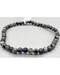 4mm Labradorite, Black bracelet