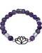 8mm Chevron Amethyst, Quartz, Lotus bracelet 8mm Chevron Amethyst, Quartz, Lotus bracelet