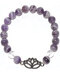 8mm Amethyst, Chevron & Quartz Lotus