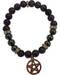 8mm Amethyst/ Hematite Pentagram 8mm Amethyst/ Hematite Pentagram