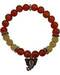 8mm Carnelian/ Rutilated Ganesha 8mm Carnelian/ Rutilated Ganesha