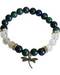 8mm Chrysolcolla/ Clear Quartz with Dragoinfly 8mm Chrysolcolla/ Clear Quartz with Dragoinfly