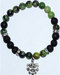 8mm Chrysoprase/ Lava with Green Man 8mm Chrysoprase/ Lava with Green Man