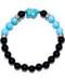 8mm Onyx, Black/ Turquoise