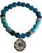8mm Blue Onyx/ Blue Turquoise with Dream Catcher