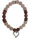 8mm Rose Quartz/ Rodhonite Heart 8mm Rose Quartz/ Rodhonite Heart