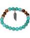 8mm Turquoise & Tiger Eye/ Feather