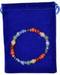 Chakra gem stone in velvet bag bracelet