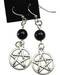 Black Onyx Pentagram Earrings