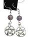 Fluorite Pentagram Earrings