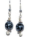 Snowflake Obsidian dangle earrings