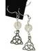 Quartz Triquetra earrings