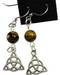 Tiger's Eye Triquetra Earrings