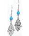 Fatima hand turquoise earrings
