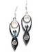 Goddess with rose quartz moon earrings Goddess with rose quartz moon earrings