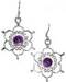 1.25" Lotus amethyst earrings