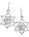 1.25" Lotus rose quartz earrings