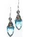 Teardrop blue topaz earrings