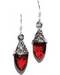 Teardrop garnet earrings